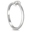 ESTATE .04CT DIAMOND 14KT WHITE GOLD 3D ROUND CLASSIC NAIL DESIGN FUN RING