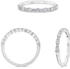 .41CT DIAMOND 14KT WHITE GOLD ROUND SEMI ETERNITY SHARED PRONG ANNIVERSARY RING