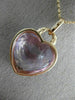LARGE 10.15CT DIAMOND & AAA AMETHYST 14K WHITE & ROSE GOLD HEART PENDANT #226473