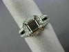 ESTATE WIDE .50CT DIAMOND 14K WHITE GOLD SQUARE SEMI MOUNT ENGAGEMENT RING #1275