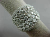 ESTATE LARGE 3.0CT DIAMOND 14KT WHITE GOLD ETOILE FILIGREE CLUSTER LOVE RING