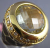 LARGE 8.90CT DIAMOND & AAA GREEN AMETHYST & ENAMEL 14KT YELLOW GOLD PANTHER RING