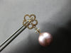 LARGE 1.11CT DIAMOND & AAA PINK SOUTH SEA PEARL 18KT ROSE GOLD HANGING EARRINGS