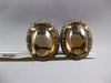 LARGE 3.5CT MOCHA DIAMOND & AAA SMOKY TOPAZ 18KT YELLOW GOLD 3D CLIP ON EARRINGS