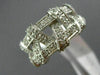 ESTATE WIDE .40CT ROUND DIAMOND 14KT WHITE GOLD 3D CRISS CROSS WOVEN FUN RING