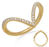 ESTATE LARGE .22CT DIAMOND 14K YELLOW GOLD 3D CLASSIC V SHAPE BUTTERFLY FUN RING