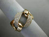 ESTATE LARGE .40CT ROUND DIAMOND 18KT ROSE GOLD 3D OPEN LINK LOVE KNOT FUN RING