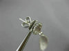 ESTATE LARGE 2.30CT DIAMOND 18K WHITE GOLD 3D CLASSIC TEAR DROP HANGING EARRINGS