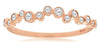 ESTATE .26CT DIAMOND 14KT ROSE GOLD 3D ROUND BEZEL MULTI WAVE FUN RING