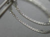 ESTATE LARGE .83CT DIAMOND 14K WHITE GOLD 3D DOUBLE SIDED HOOP HANGING EARRINGS