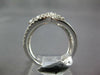 LARGE 1.04CT DIAMOND 18KT WHITE GOLD 3D CLUSTER CRISS CROSS LOVE KNOT FUN RING
