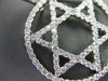 ESTATE EXTRA LARGE 2.68CT DIAMOND 14KT WHITE GOLD STAR OF DAVID PENDANT #ELV15