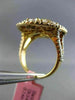 ESTATE LARGE 4.61CT WHITE & PINK DIAMOND 18K ROSE GOLD 3D HALO OVAL CLUSTER RING