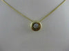 ESTATE ROUND DIAMOND ETOILE SOLITAIRE 14K GOLD FLOATING NECKLACE BOX CHAIN #3356