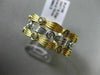 ESTATE WIDE .70CT DIAMOND 14KT TWO TONE GOLD MULTI ROW ETOILE SEMI ETERNITY RING