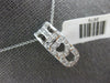 ESTATE .30CT DIAMOND 14KT WHITE GOLD 3D I LOVE YOU RECTANGULAR FLOATING PENDANT
