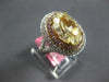 EXTRA LARGE GIA 7.65CT WHITE PINK & FANCY YELLOW DIAMOND 18K 2 TONE GOLD 3D RING