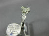 ESTATE 1.29CT OVAL & PEAR SHAPE DIAMOND 14KT WHITE GOLD 3 STONE ENGAGEMENT RING
