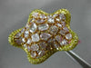 EXTRA LARGE 5.79CT PINK & FANCY YELLOW DIAMOND 18K YELLOW & ROSE GOLD STAR RING