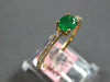 ESTATE .45CT DIAMOND & AAA EMERALD 14KT YELLOW GOLD OVAL & ROUND FRIENDSHIP RING