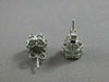 ESTATE 1.52CTW DIAMOND CLUSTER 14KT WHITE GOLD EARRINGS 9MM #2467