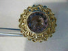 LARGE ANTIQUE 2OCTW AMETHYST 14K YELLOW GOLD FILIGREE CLIP EARRINGS 25MM #769