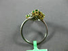 ESTATE WIDE .86CT DIAMOND & AAA EMERALD 18K 2 TONE GOLD OPEN GRAPE VINE FUN RING