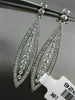 ESTATE LARGE 1.72CT DIAMOND 18KT WHITE GOLD 3D MARQUISE SHAPE HANGING EARRINGS