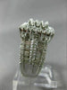 ESTATE LARGE 2.0CT DIAMOND 14KT WHITE GOLD 3D MULTI SHAPE CLUSTER PROMISE RING