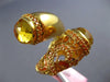 EXTRA LARGE 9.10CT AAA CITRINE & ORANGE ENAMEL 14K YELLOW GOLD FILIGREE FUN RING