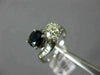 ANTIQUE 2.10CT DIAMOND & AAA SAPPHIRE 14KT WHITE GOLD TWO STONE ANNIVERSARY RING
