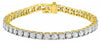 ESTATE 5.02CT DIAMOND 14KT YELLOW GOLD 3D ROUND ETERNITY CLASSIC TENNIS BRACELET