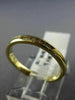 ESTATE .20CT ROUND DIAMOND 14KT YELLOW GOLD CHANNEL 2mm ANNIVERSARY RING #16678