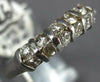 ESTATE .75CT DIAMOND 14K WHITE GOLD CLASSIC 2 ROW ROUND WEDDING ANNIVERSARY RING