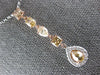 1.87CT WHITE & FANCY YELLOW DIAMOND 18KT WHITE & ROSE GOLD 3D TEAR DROP NECKLACE