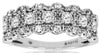 ESTATE WIDE 1.0CT DIAMOND 14KT WHITE GOLD CLASSIC 7 STONE HALO ANNIVERSARY RING