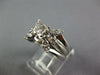 ANTIQUE .61CT DIAMOND 14KT WHITE GOLD ROUND FLOWER INSERT ENGAGEMENT RING #27066