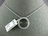 ESTATE .15CT DIAMOND 14K WHITE GOLD CLASSIC CIRCLE OF LIFE FLOATING LOVE PENDANT