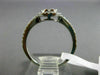 ESTATE WIDE .52CT DIAMOND 18KT WHITE GOLD 3D ETOILE CLUSTER HALO PROMISE RING