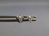 .20CT DIAMOND 14K WHITE GOLD 3D 3 STONE FLOWER TRIANGULAR TRILLION STUD EARRINGS