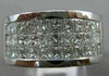 ESTATE WIDE 1.96CT PRINCESS DIAMOND 14K WHITE GOLD 3D INVISIBLE ANNIVERSARY RING