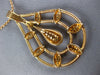 ESTATE LARGE 1.0CT DIAMOND 18KT ROSE GOLD 3D OPEN FILIGREE TEAR DROP FUN PENDANT