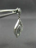 ESTATE .50CT ROUND DIAMOND 14KT WHITE GOLD 3D TEAR DROP RAIN FLOATING EARRINGS