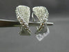 ESTATE .57CT ROUND DIAMOND 14KT WHITE GOLD 3D LOOP FLOATING CLIP ON EARRINGS