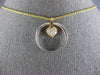 ESTATE .23CT DIAMOND 18KT WHITE & YELLOW GOLD CIRCLE OF LIFE HEART LOVE PENDANT