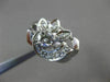 ANTIQUE .82CT OLD MINE DIAMOND 14KT WHITE GOLD 3D SWIRL LEAF ENGAGEMENT RING