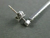 ESTATE LARGE .95CT DIAMOND 14KT WHITE GOLD CLASSIC ELONGATED TENNIS EARRINGS 2mm