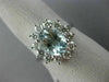 2.50CT DIAMOND & AQUAMARINE 14KT WHITE GOLD OVAL PRINCESS DIANA ENGAGEMENT RING