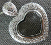 ANTIQUE 2.20CT DIAMOND 18KT WHITE GOLD 3D CLASSIC OPEN HEART PAVE PENDANT #1082