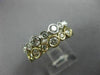 WIDE 2.16CT DIAMOND 14KT WHITE & YELLOW GOLD BEZEL DOUBLE STACKABLE WEDDING RING